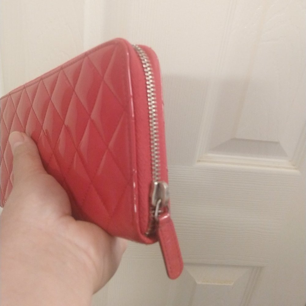 Chanel Patent Leather Large Zip Wallet - Picture 4 of 16